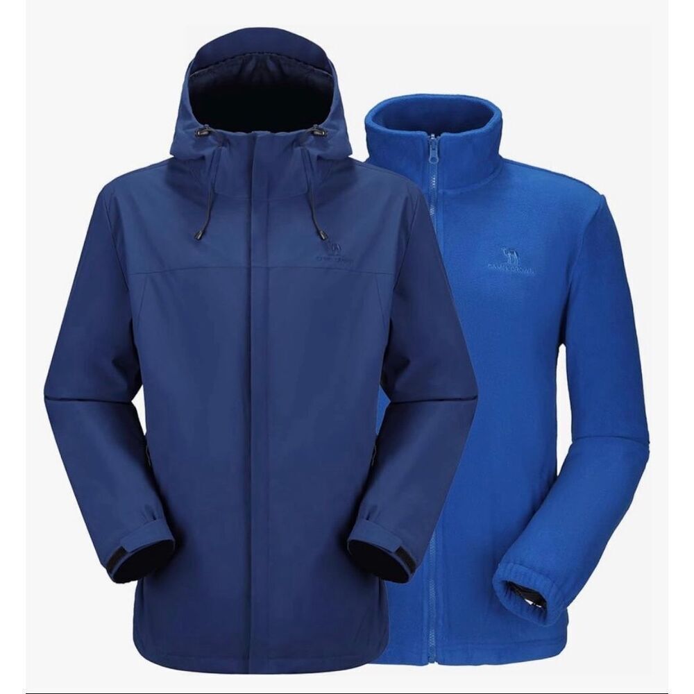 CAMEL CROWN Men's Ski Jacket 3 in 1 Waterproof Winter Jacket Snow Jacket XXL